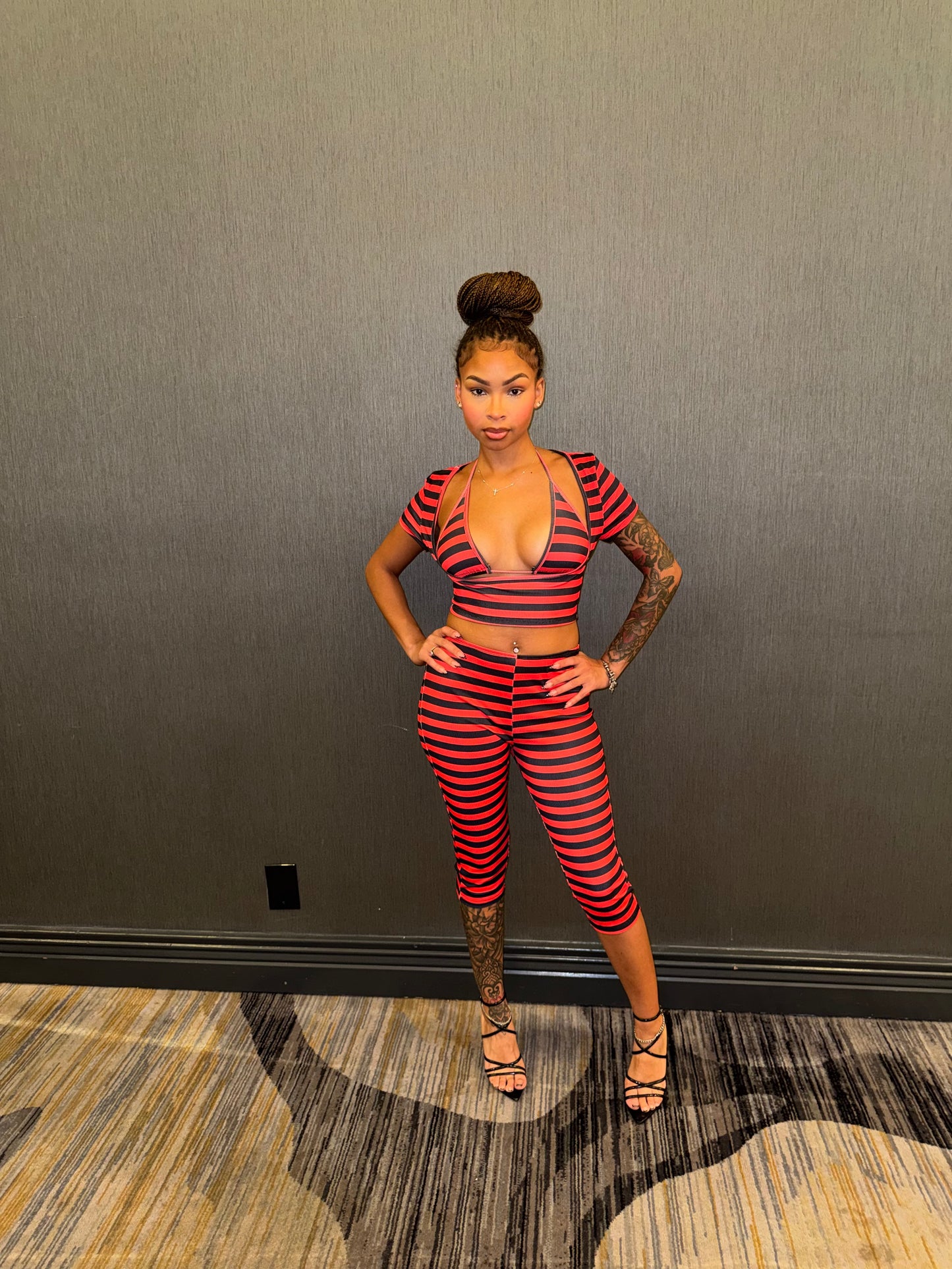 3 piece capri set
