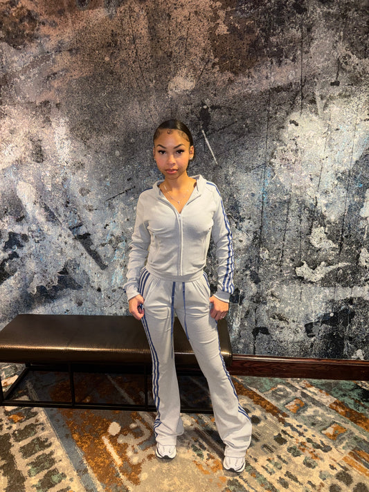 Stripe 2 piece zipper set
