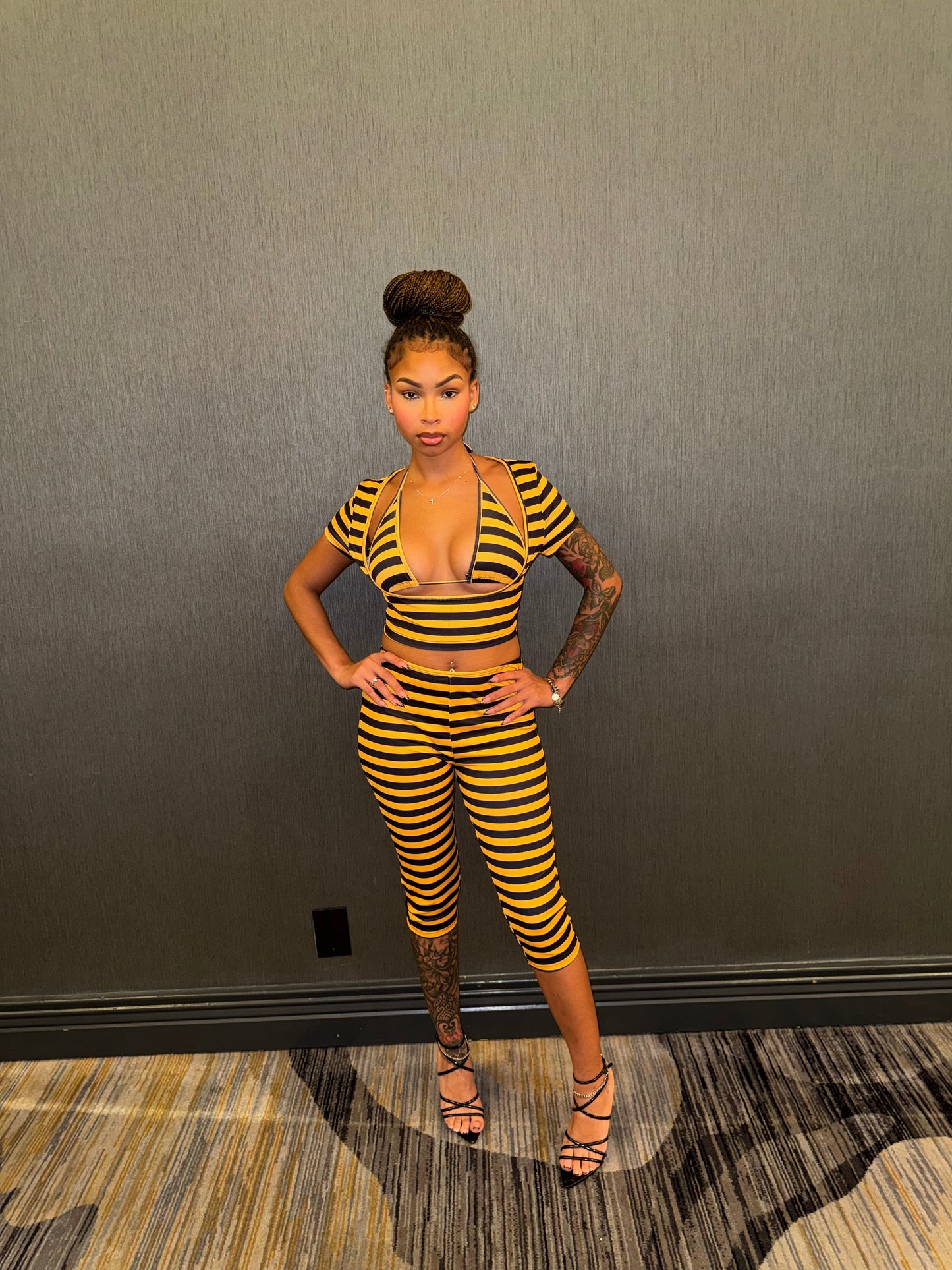 3 piece capri set
