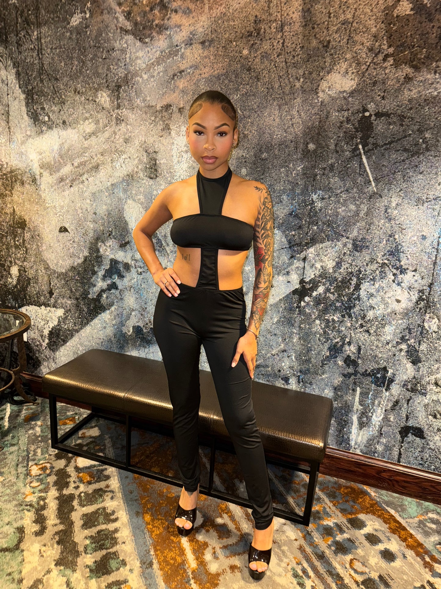 Halterneck Backless Jumpsuit