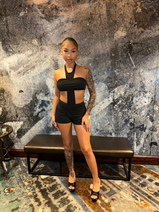 Sexy Halterneck Short Jumpsuit