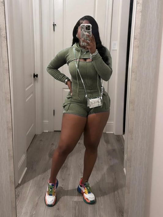 Cropped hoodie rompers (pre-order)
