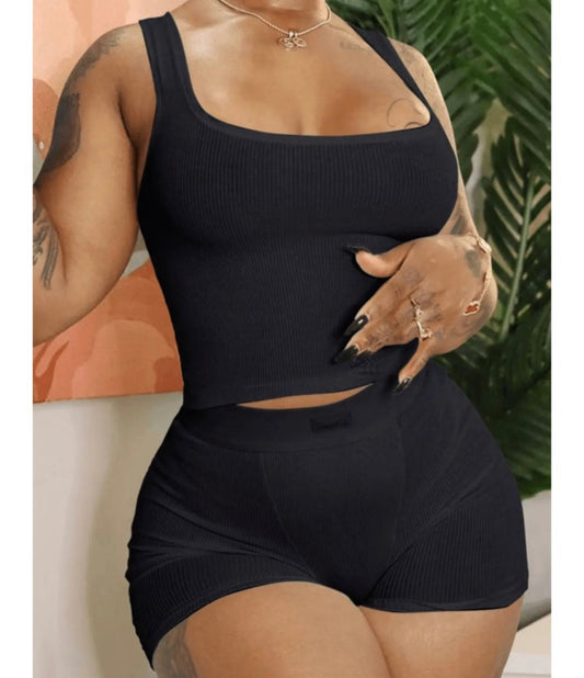 Sleeveless 2 piece suit